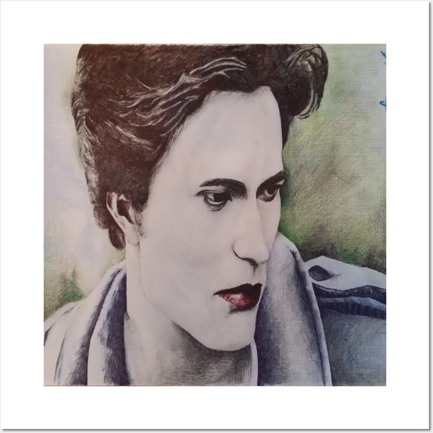 Color pencil drawing of Edward from Twilight Wall Art by nghoangquang
